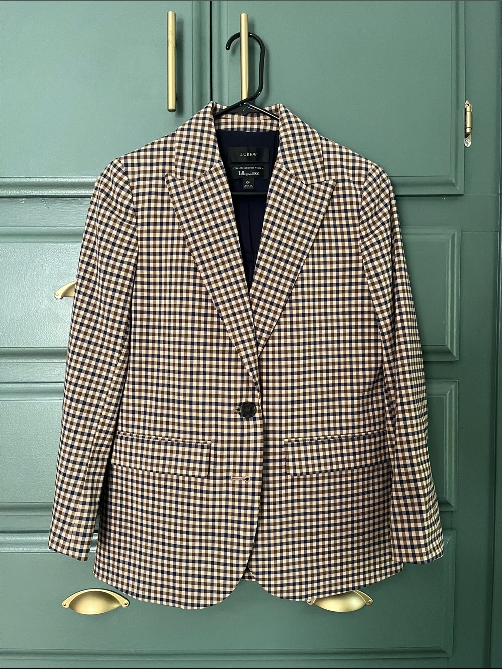 J.Crew Tollegno 1900 Blazer, Honey Plaid